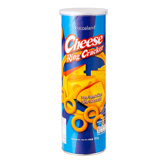 Cocoaland Cheese Ring Cracker 80g كوكولاند حلقات جبنة رينغ كراكرز 80جم
